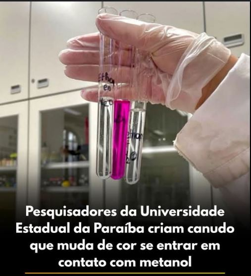 Pesquisadores analisando amostras para detectar metanol.